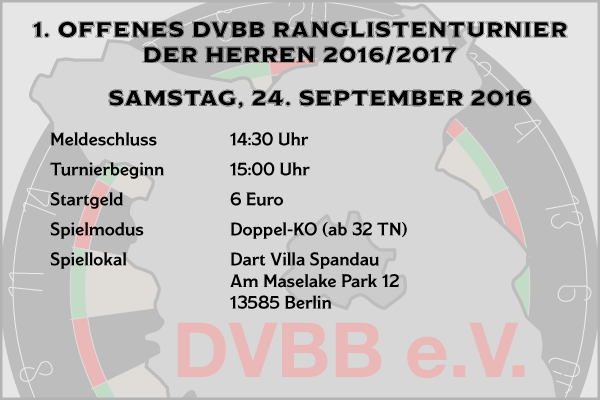 1. Rangliste DVBB Herren